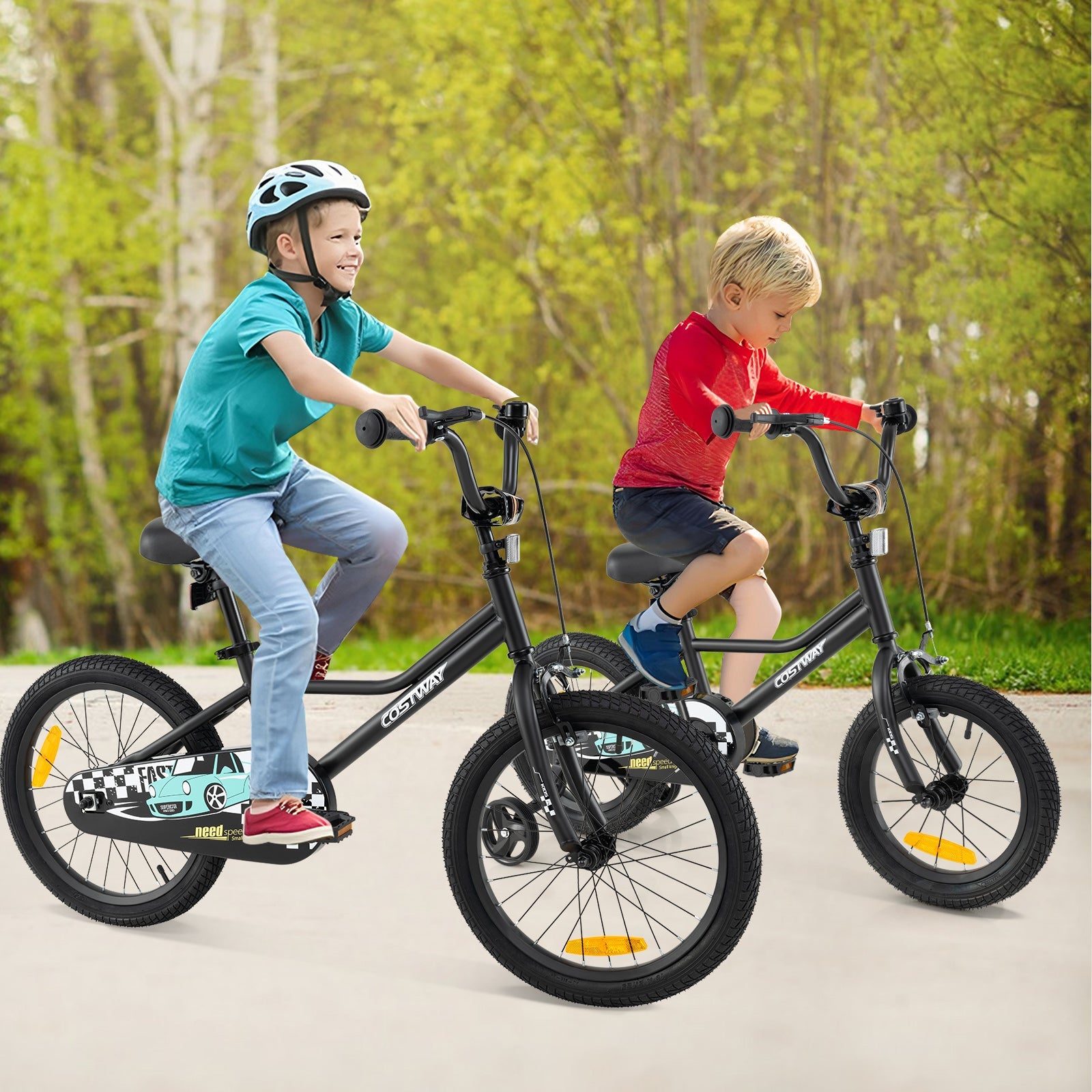 14/16/18-Inch Children Bicycle with Removable Training Wheels