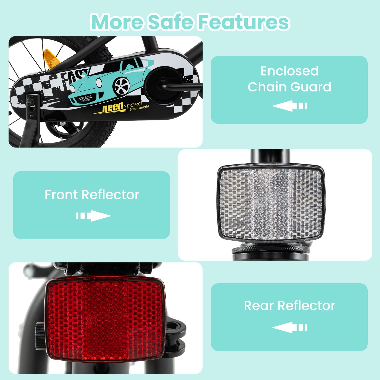14/16/18-Inch Children Bicycle with Removable Training Wheels