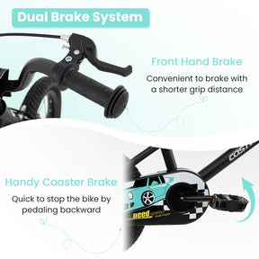14/16/18-Inch Children Bicycle with Removable Training Wheels for 3-8 Years Old Boys and Girls