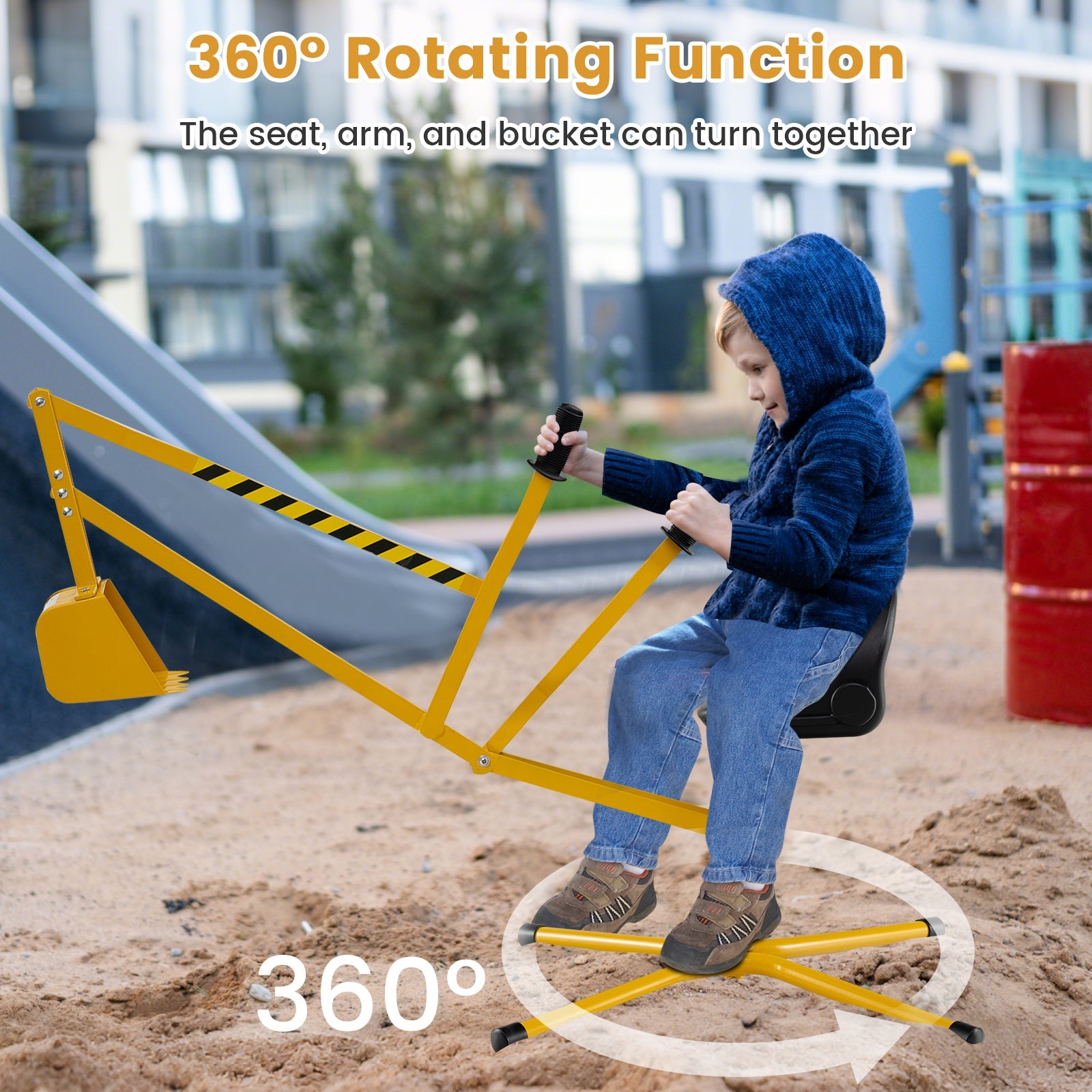 Sandbox Toy Digger, Outdoor Construction Excavator for 3+ Years Old Boys and Girls
