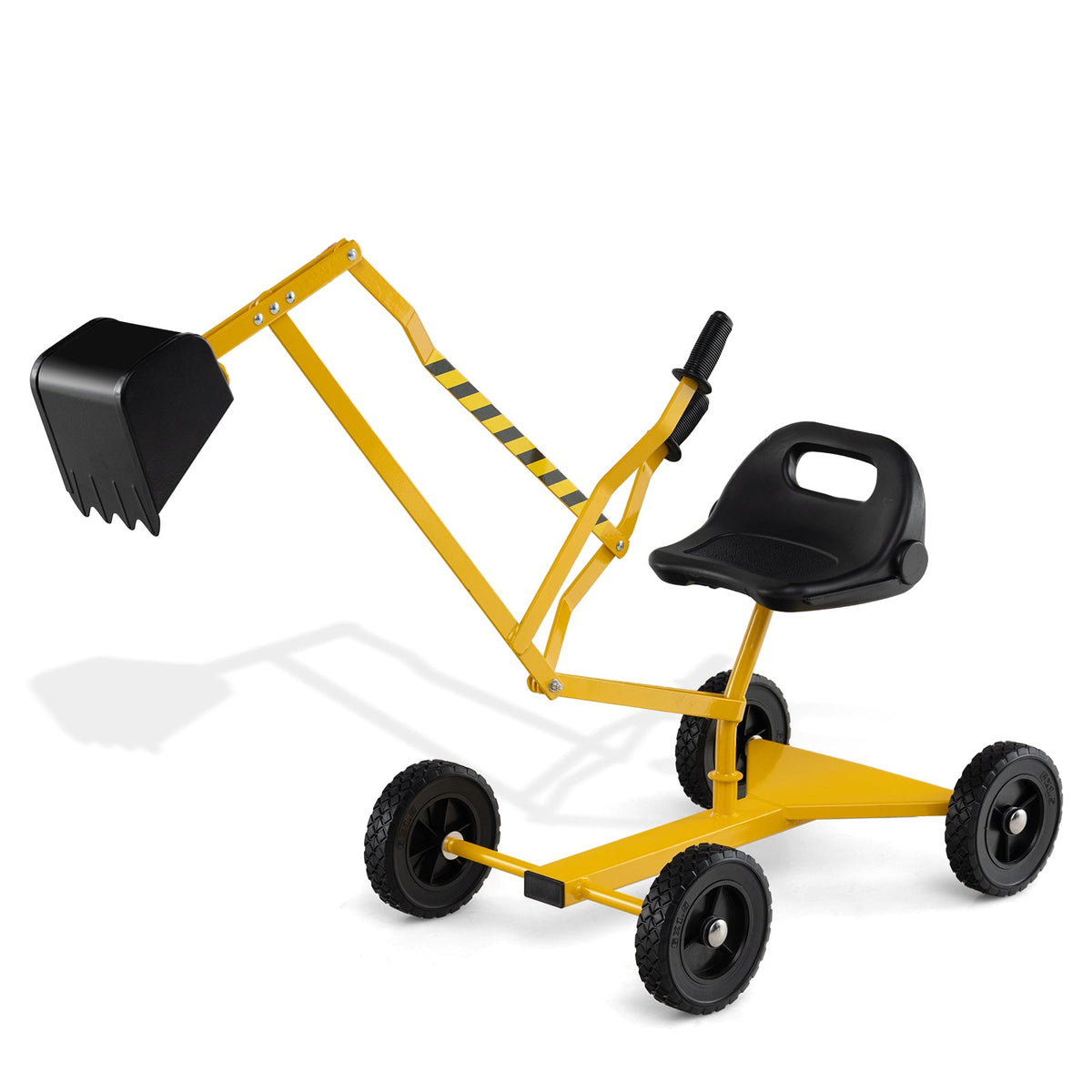 Sandbox Toy Digger w/ 2-Handed Controls & Flexible Shovel, 360° Rotatable Function & Ergonomic Backrest