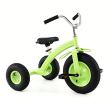 Kids Tricycle, Carbon Steel Toddler Bike Toys with 15 Inch Inflatable Rubber Tires, Adjustable Handlebar & Seat