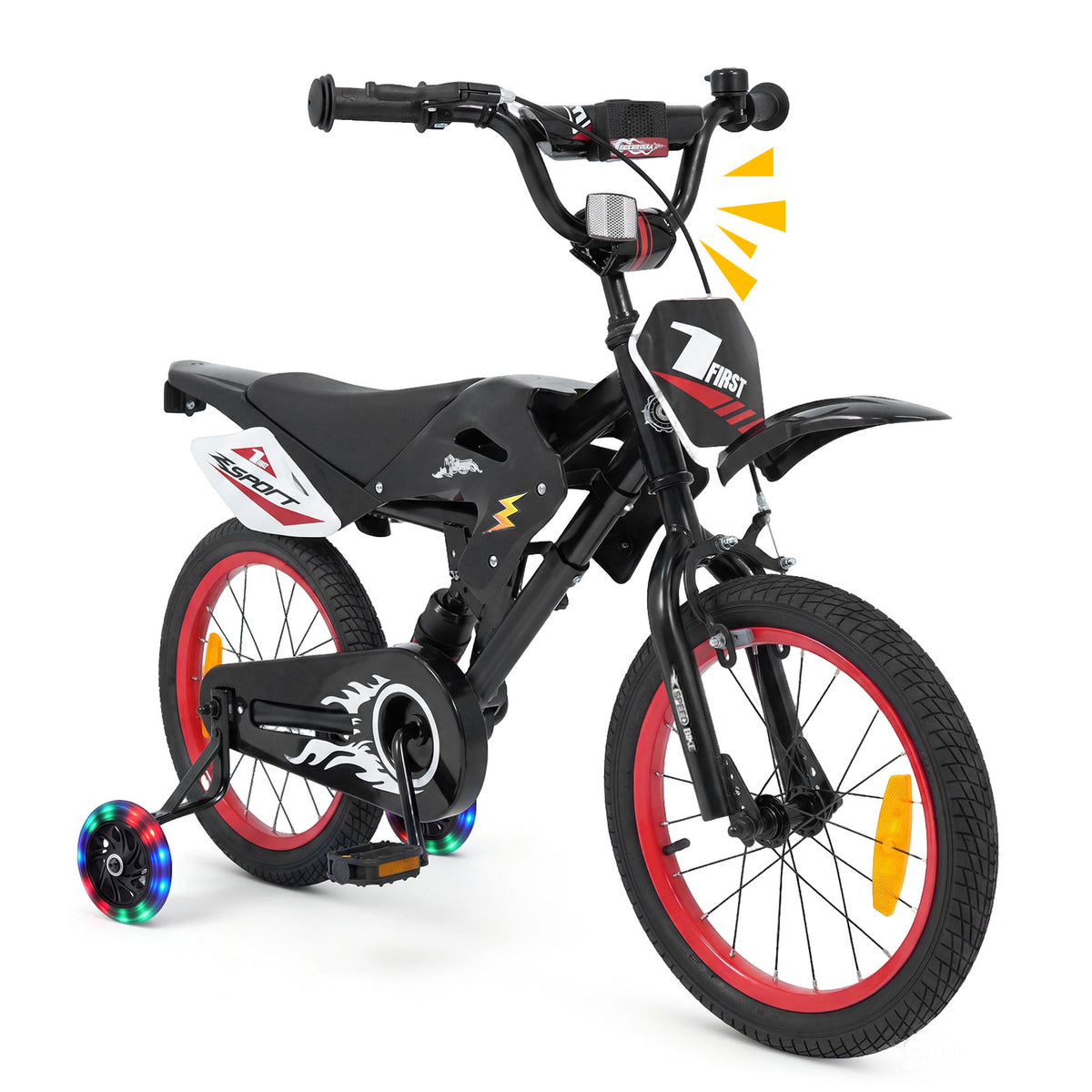 16" Motocross Style Kids Bike w/ Motorbike Sound Effects