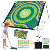 Golf Chipping Game Set, 181 x 181 cm Large Chipping Mat for Indoor & Outdoor Practice