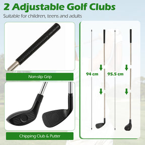 Golf Chipping Game Set, 181 x 181 cm Large Chipping Mat for Indoor & Outdoor Practice