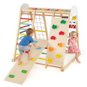 Indoor Jungle Gym for Kids, Foldable Climbing Set