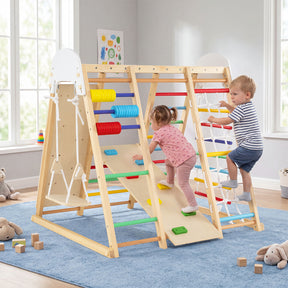 Indoor Jungle Gym for Kids, Foldable Climbing Set