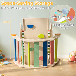 8-in-1 Climbing Toys for Toddlers, Rocket-Themed Montessori Arch Climber