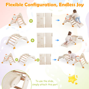 8-In-1 Pikler Triangle Set Rocket Themed, Kids 1+