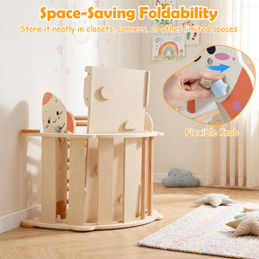 8-In-1 Pikler Triangle Set Rocket Themed, Kids 1+