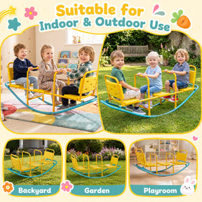3-Person Outdoor Rocking Teeter Totter for Kids