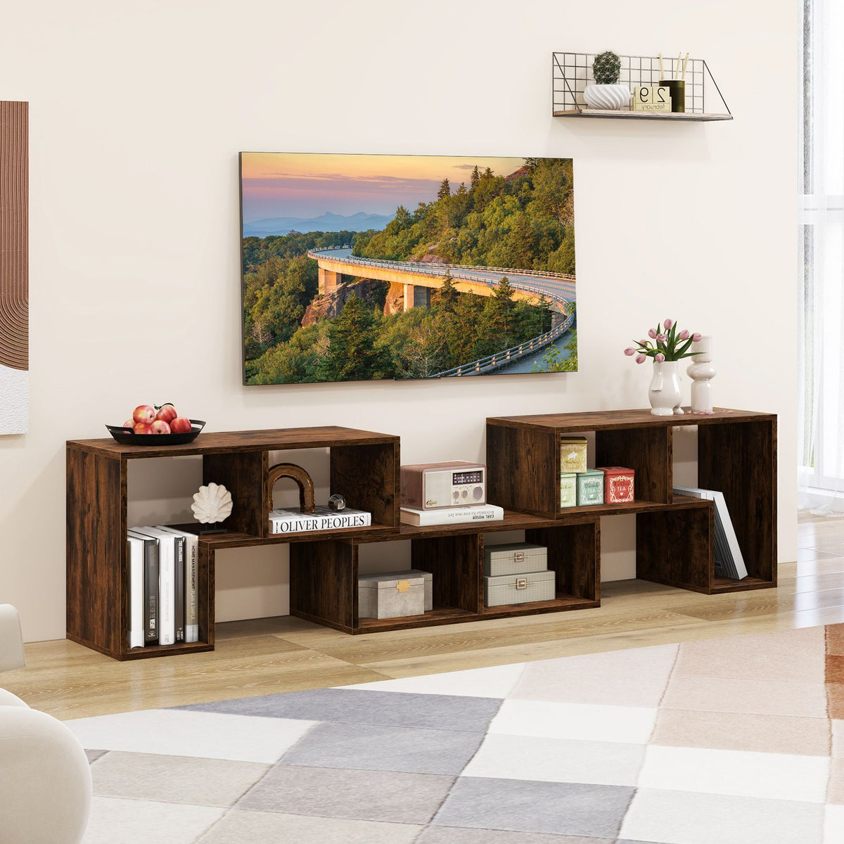 3-Piece Convertible TV Stand for Up to 65 inch TVs