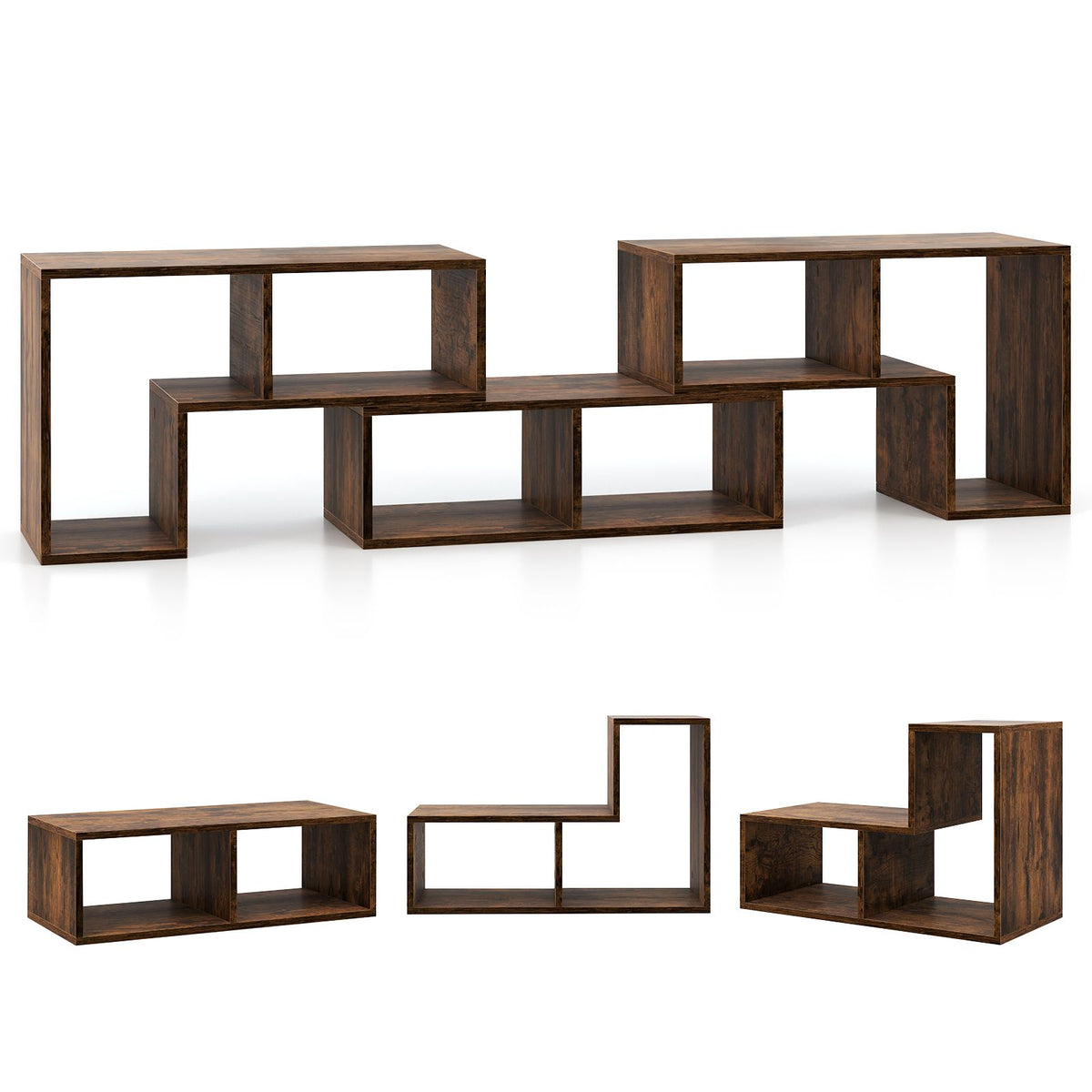 3-Piece Convertible TV Stand for Up to 65 inch TVs