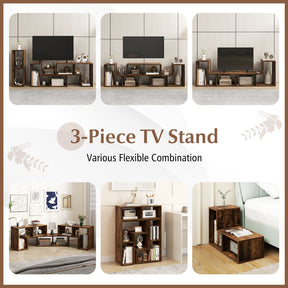 3-Piece Convertible TV Stand for Up to 65 inch TVs