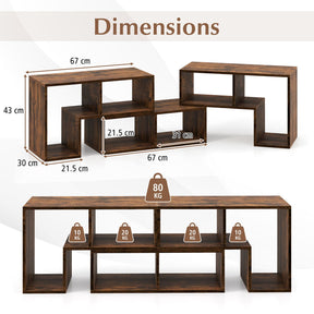 3-Piece Convertible TV Stand for Up to 65 inch TVs