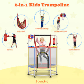 55" Kids Trampoline, Toddler Trampoline for 3-6 Years Old Boys & Girls