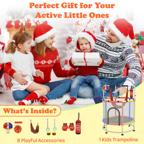 55" Kids Trampoline, Toddler Trampoline for 3-6 Years Old Boys & Girls