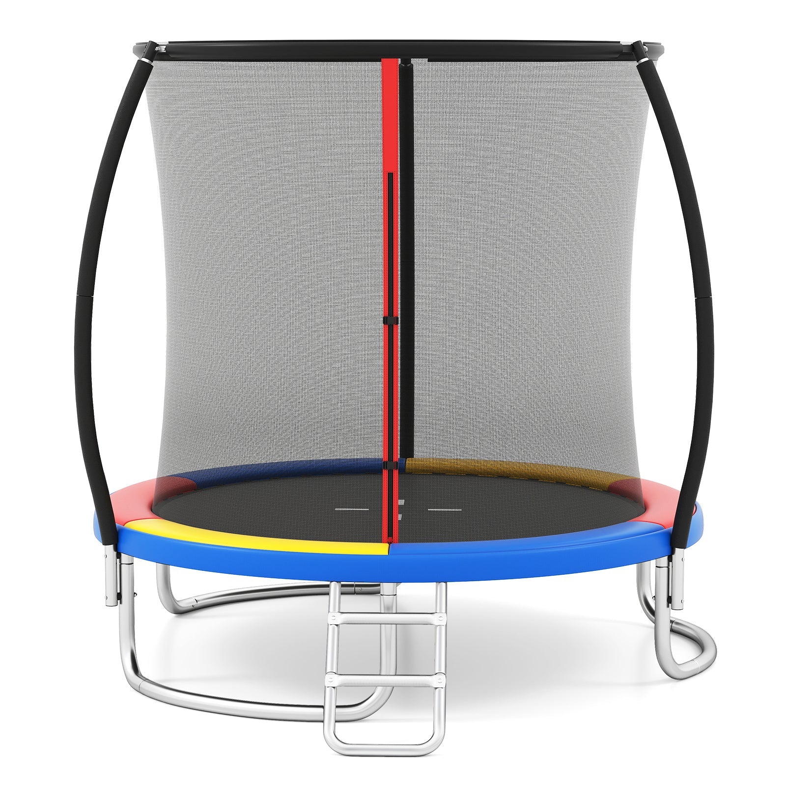 12FT 10FT 8FT Outdoor Trampoline, Heavy-Duty Recreational Trampoline with Safety Enclosure Net