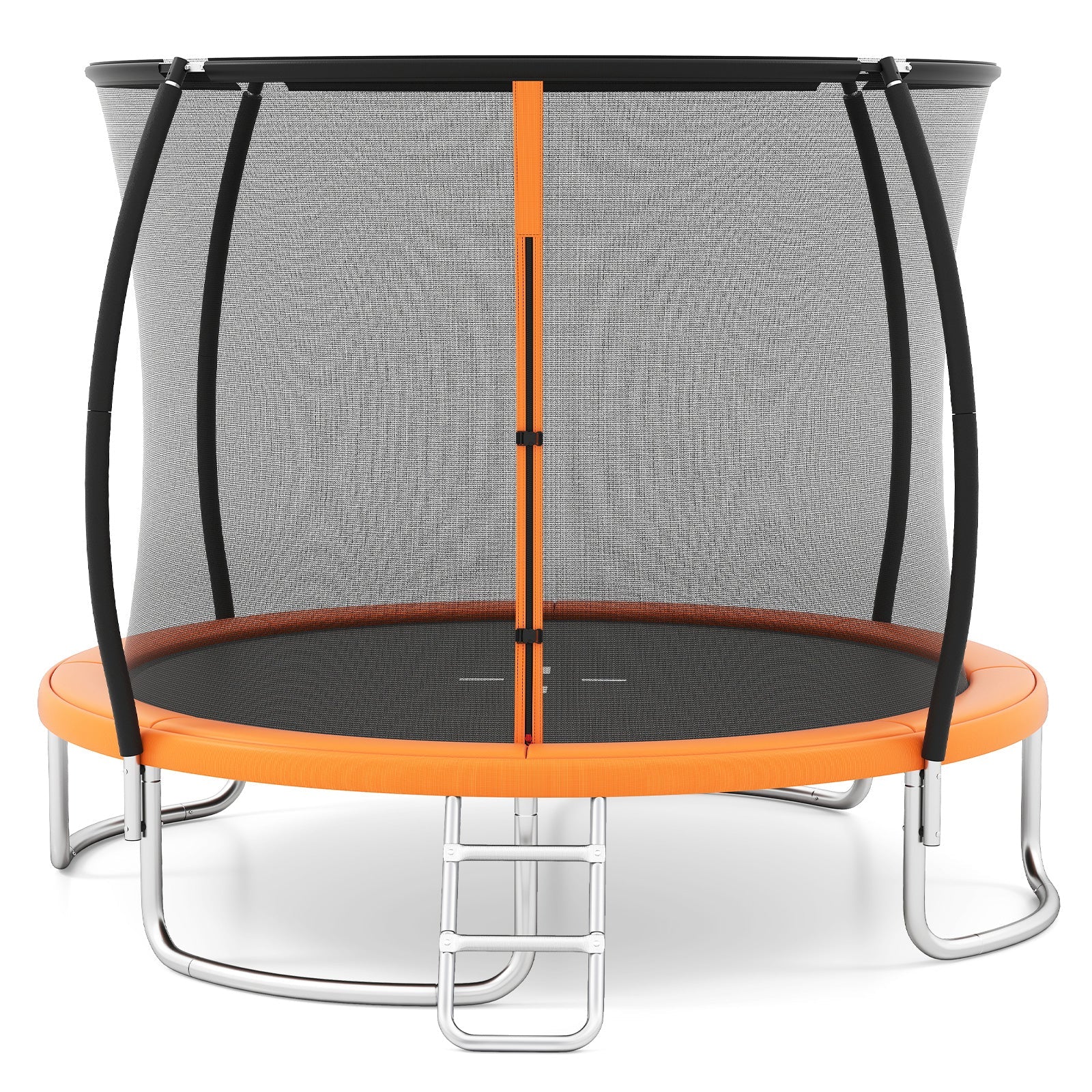 12FT 10FT 8FT Outdoor Trampoline, Heavy-Duty Recreational Trampoline with Safety Enclosure Net