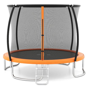 12FT 10FT 8FT Outdoor Trampoline, Heavy-Duty Recreational Trampoline with Safety Enclosure Net
