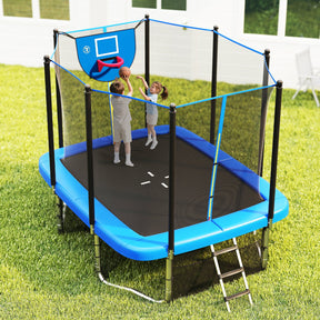 Rectangle Outdoor Trampoline, 10 x 8 FT Heavy-Duty Trampoline for Kids and Adults