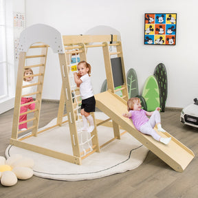 8 in 1 Climbing Toy Set for Toddlers, Wooden Climber Playset