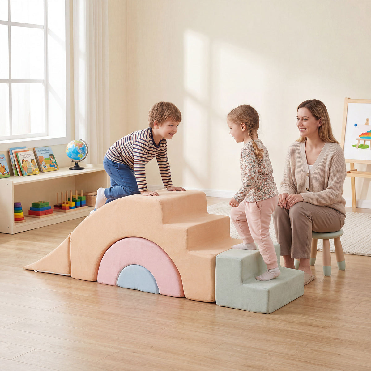 Kids Crawl & Climb foam Play Set, Foam Climbing Blocks for Toddlers