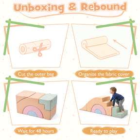 Kids Crawl & Climb foam Play Set, Foam Climbing Blocks for Toddlers