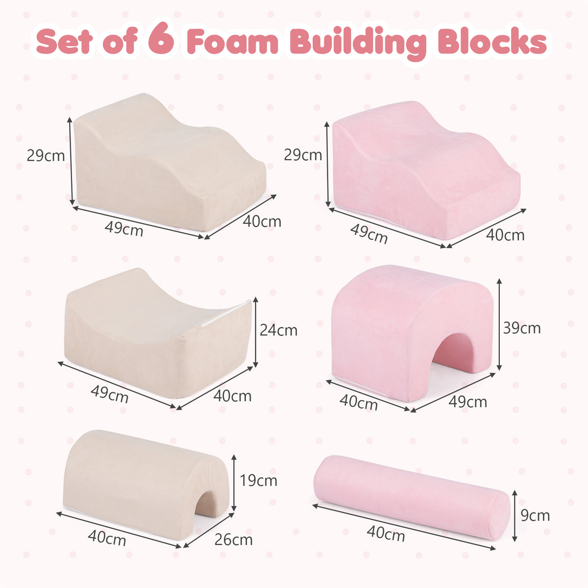Kids Crawl & Climb foam Play Set, Foam Climbing Blocks for Toddlers