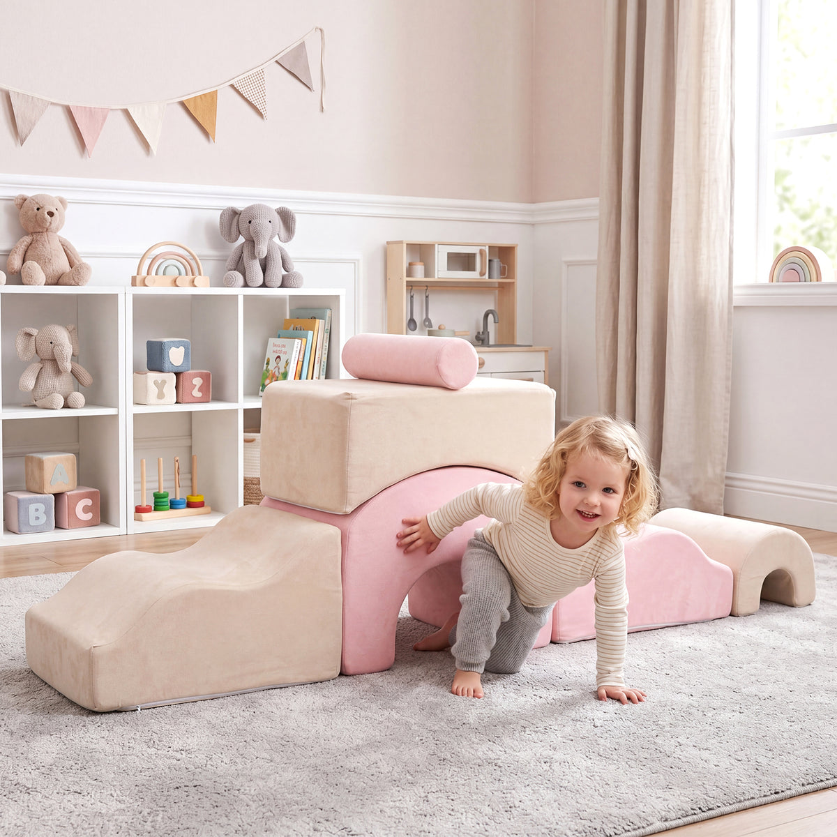 Kids Crawl & Climb foam Play Set, Foam Climbing Blocks for Toddlers