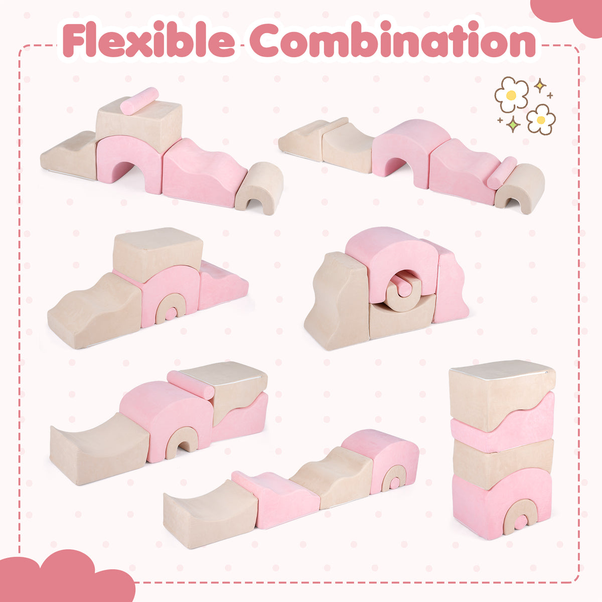 Kids Crawl & Climb foam Play Set, Foam Climbing Blocks for Toddlers
