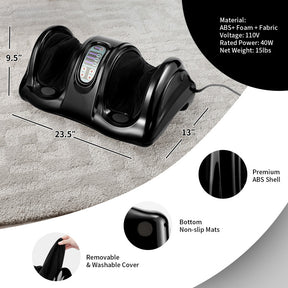 Therapeutic Shiatsu Foot Massager with High-Intensity Rollers and 4 Adjustable Modes