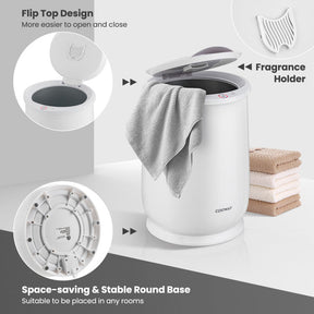 21L Portable Towel Warmer Bucket Spa Hot Towel Heater with Auto Shut off and Fragrance Holder for Bathroom