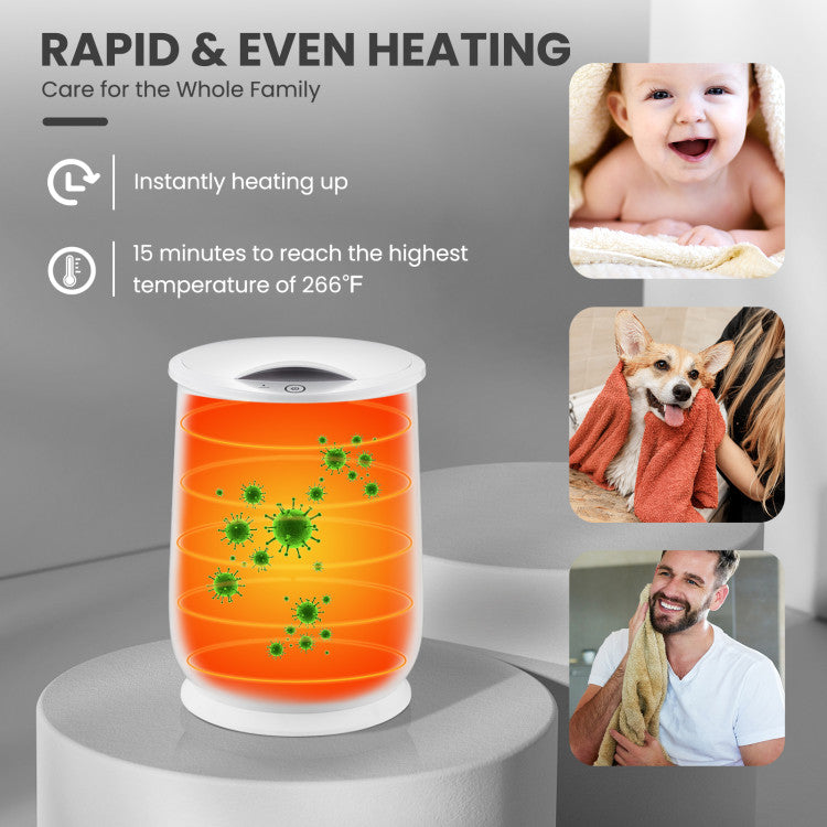 21L Portable Towel Warmer Bucket Spa Hot Towel Heater with Auto Shut off and Fragrance Holder for Bathroom