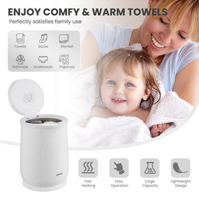 21L Portable Towel Warmer Bucket Spa Hot Towel Heater with Auto Shut off and Fragrance Holder for Bathroom