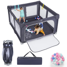 Hikidspace Baby Playpen, BPA-Free Foldable Toddlers Safety Fence Play Yard