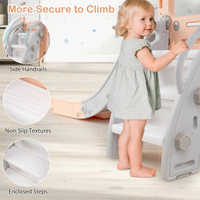 10 in 1 Toddler Swing and Slide Set, Kids Double Slides and Climber Playset