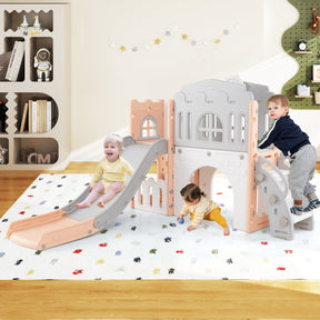 9 in 1 Toddler Slide, L Shaped Kids Slide and Climber Playset