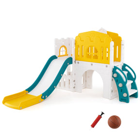9 in 1 Toddler Slide, L Shaped Kids Slide and Climber Playset