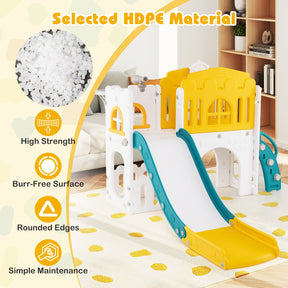 9 in 1 Toddler Slide, L Shaped Kids Slide and Climber Playset