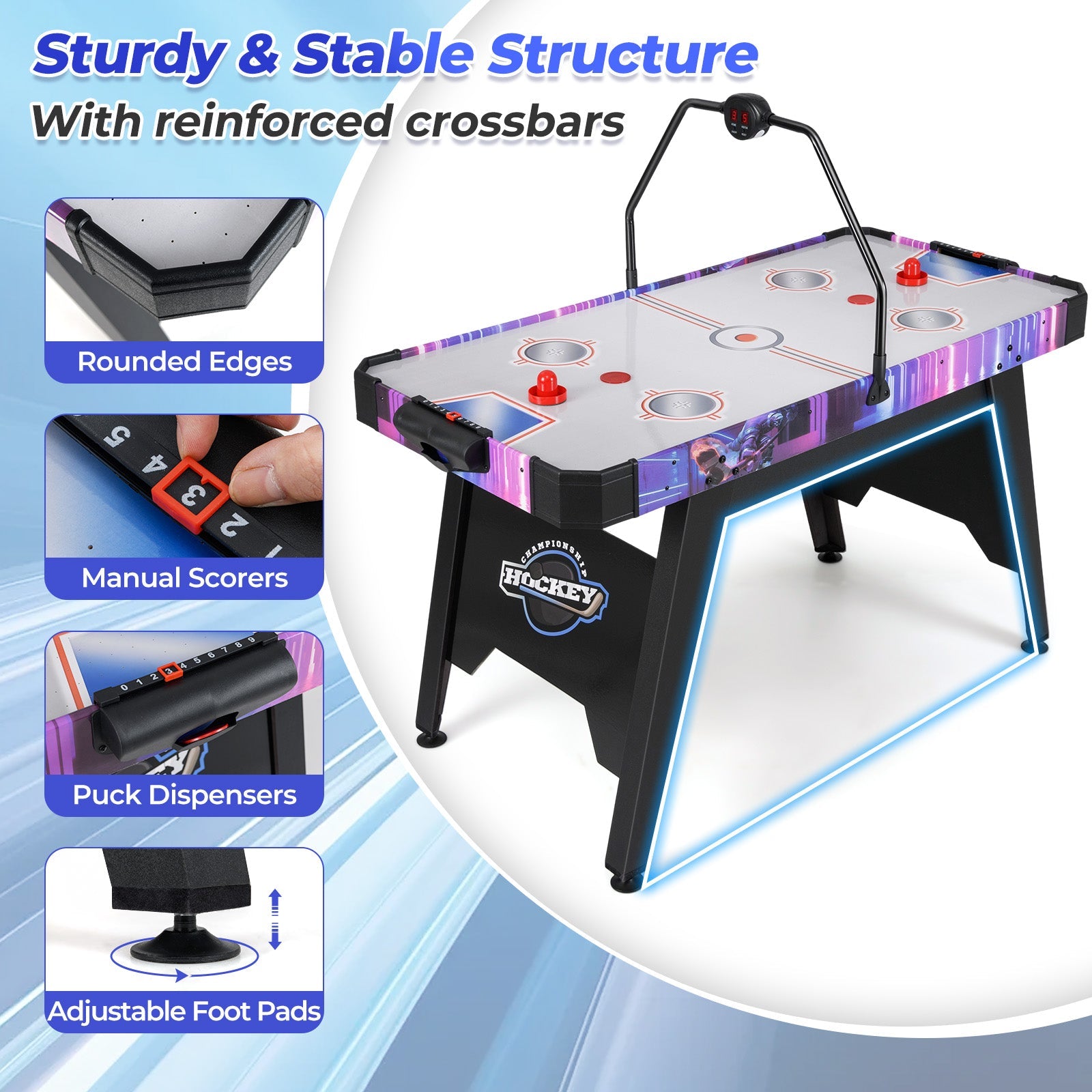 145CM Air Hockey Table, Air Hockey Arcade Game Table