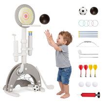 6-in-1 Toddler Basketball Hoop with 8 Adjustable Height