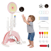 6-in-1 Toddler Basketball Hoop with 8 Adjustable Height