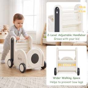 Train-Shaped Toddler Toy Box with Wheels & Flip-up Seat