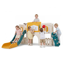 9 in 1 Toddler Slide Set, Kids Climber & Slide Playset with Basketball Hoop & Telescope