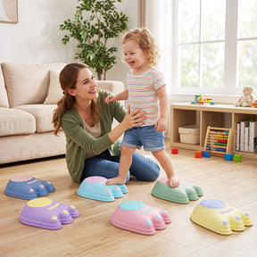6 Pieces Stepping Stones for Kids with Cute Monster Theme