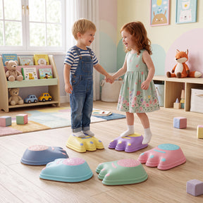 6 Pieces Stepping Stones for Kids with Cute Monster Theme