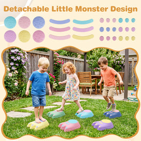 6 Pieces Stepping Stones for Kids with Cute Monster Theme