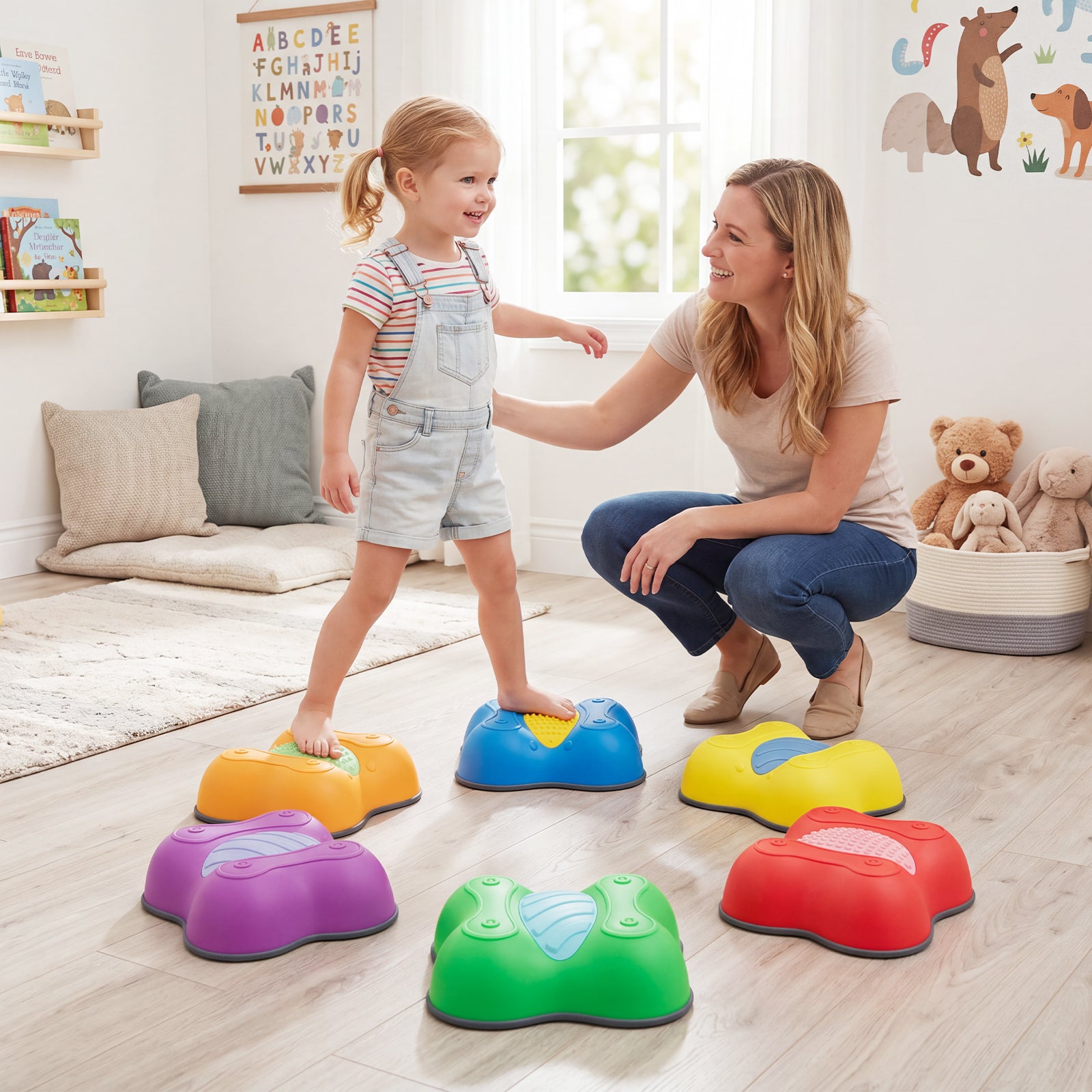 6 Pieces Stepping Stones for Kids with Cute Butterfly Theme