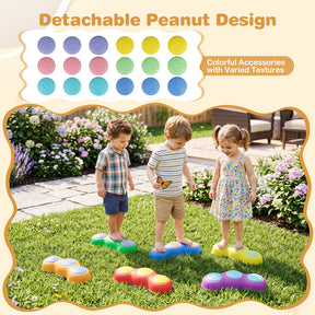 6 Pieces Stepping Stones for Kids with Cute Peanut Theme